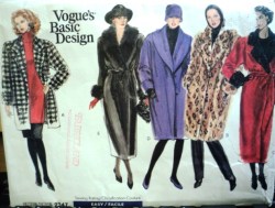 2347 VOGUE LOOSE LINED COLLAR A-COAT,3 LENGTHS PATTERN 8-12